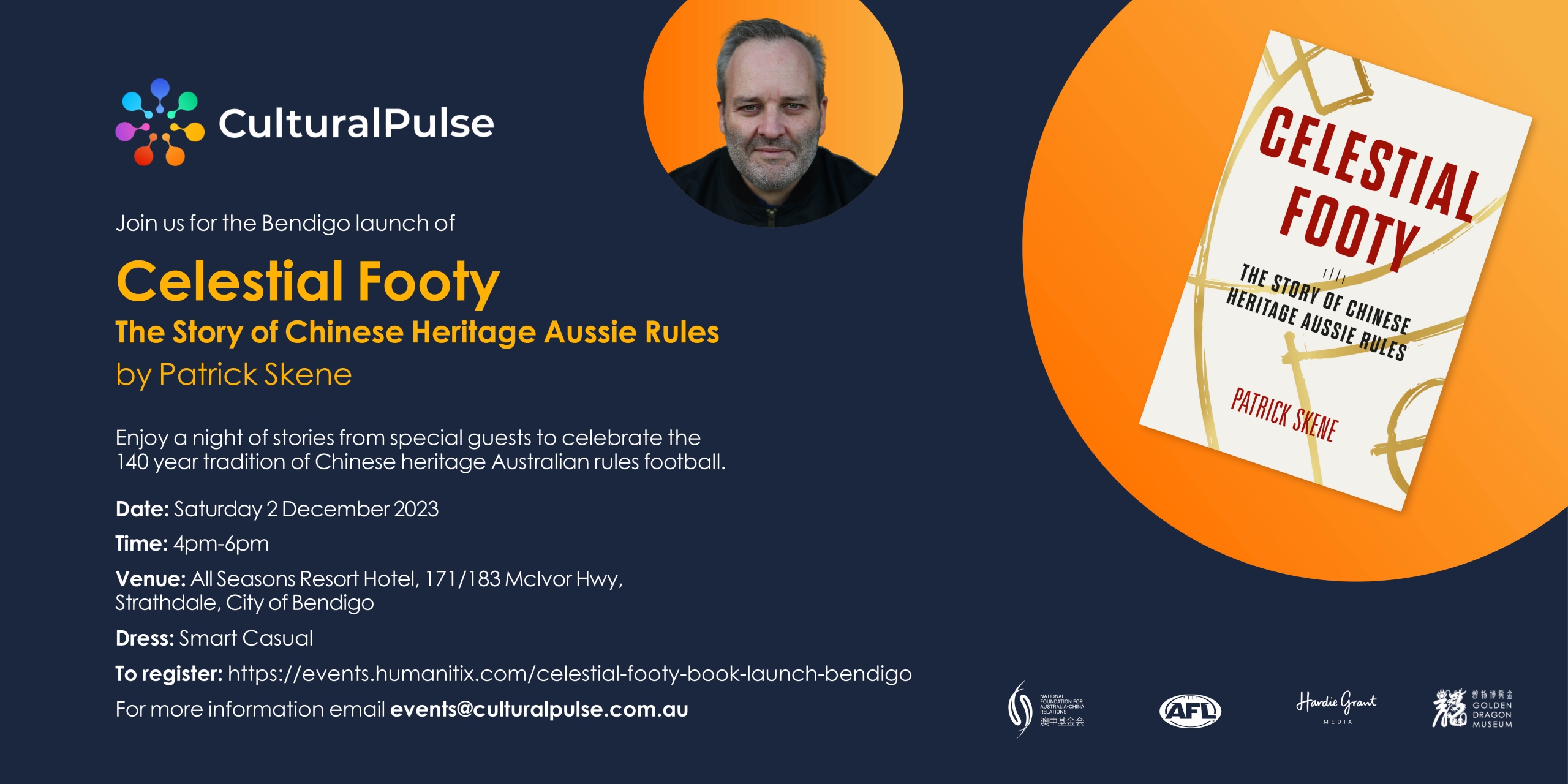 Celestial Footy Book launch Bendigo Dec 2 – 2023 tile